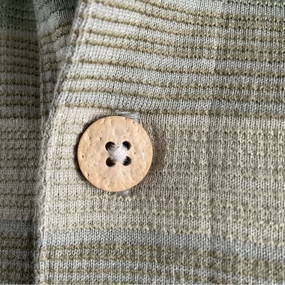 Tommy Bahama silk blend striped textured polo shirt size Large (C1) - Picture 2 of 5